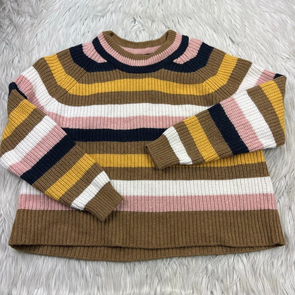 Madewell Women's Multi-Color Tilden Pullover Sweater